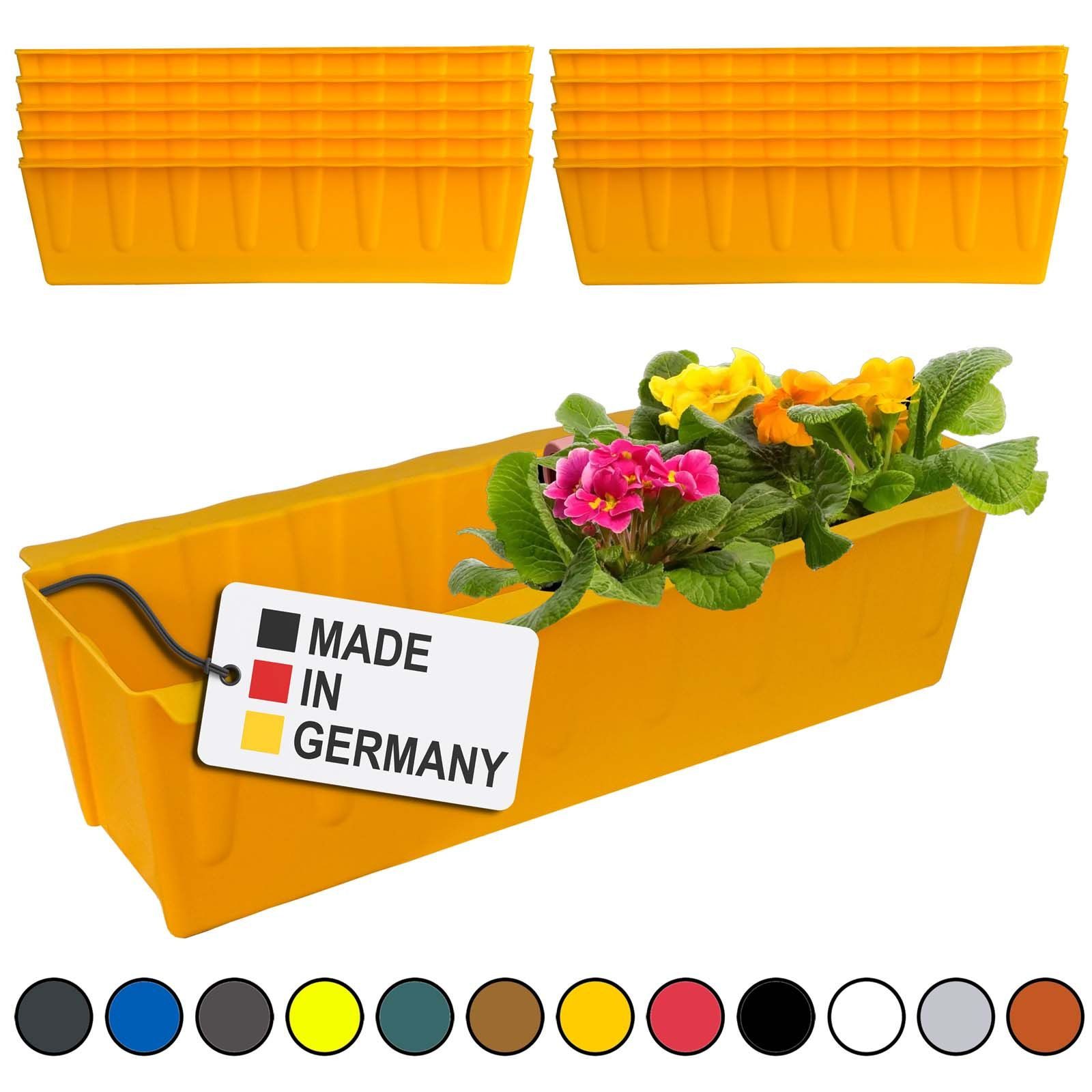 BURI Blumenkasten Blumenkasten Europaletten 10er-Set Gelb Pflanzkasten Balkonkasten