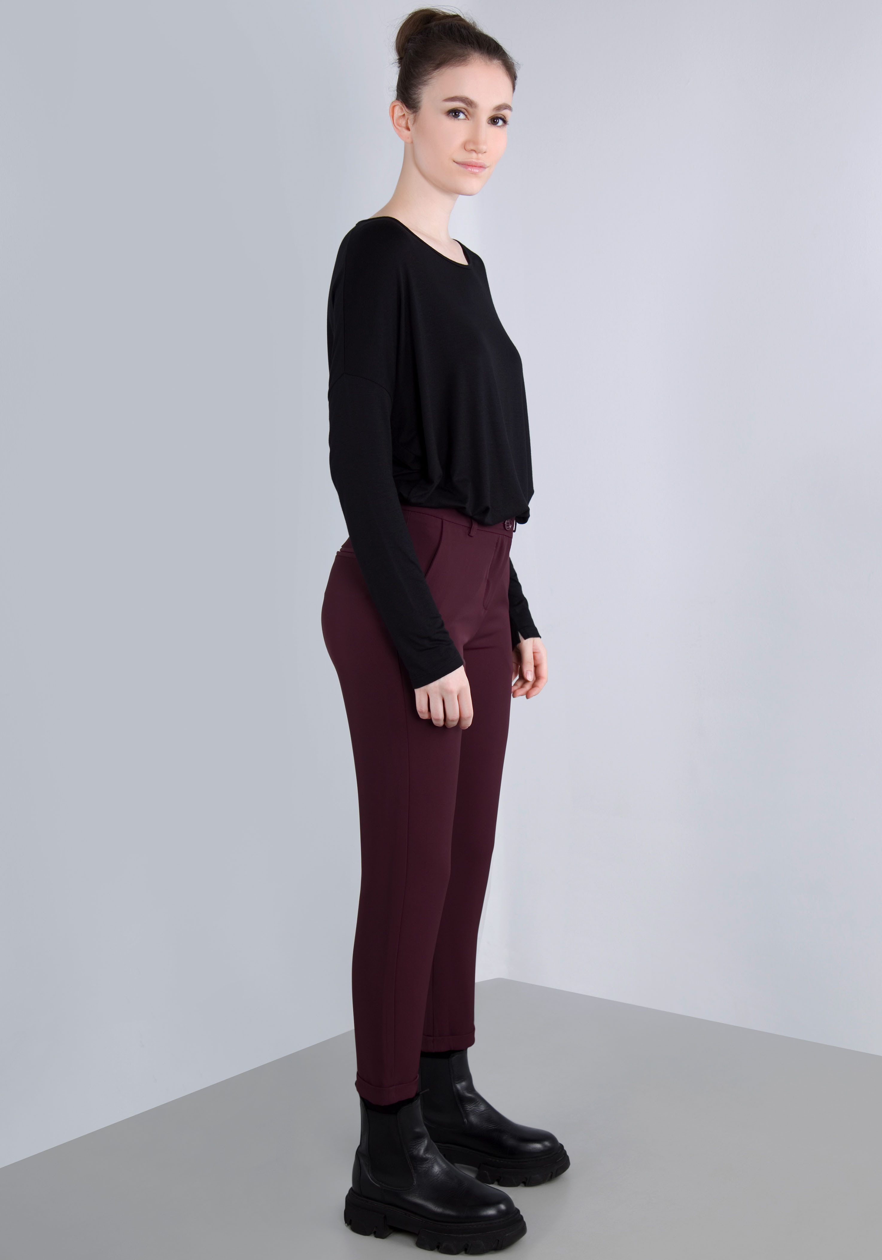 IMPERIAL Webhose mit Stretch und Umschlagsaum