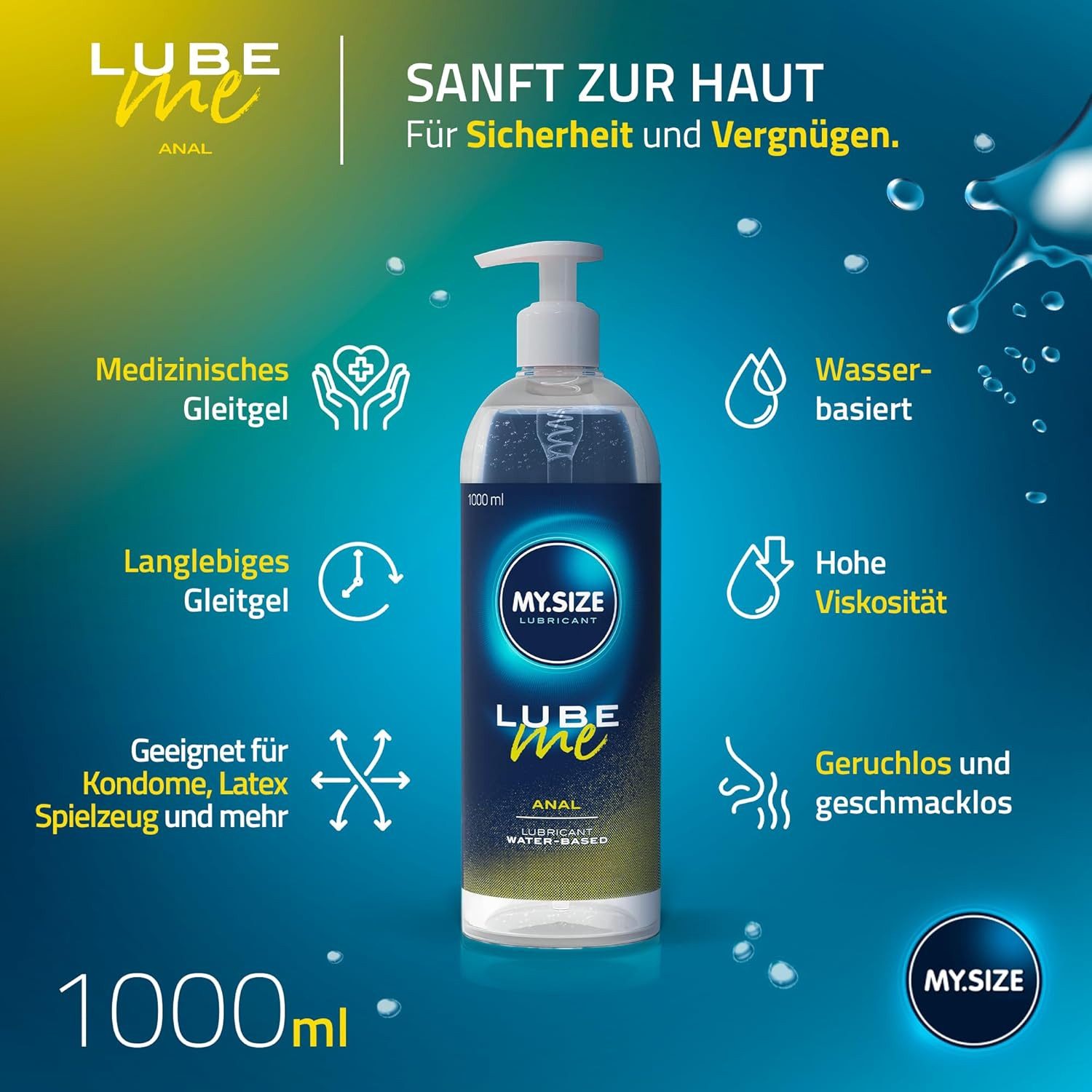 MY.SIZE Analgleitgel Lube Me Anal, Gleitmittel extra viskos, wasserbasierend