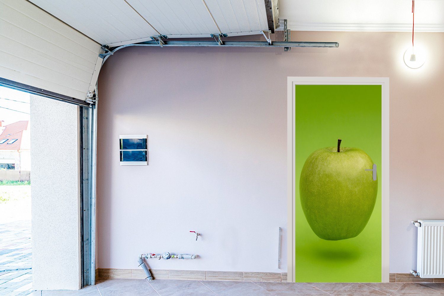 MuchoWow Türtapete Obst - Apfel Grün, 75x205 cm - (1 Matt, St), für bedruckt, Türaufkleber, Tür, Fototapete
