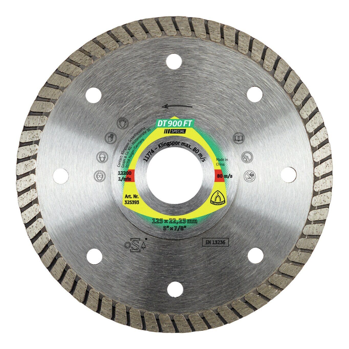 Klingspor Trennscheibe, Ø 115 mm, Diamant DT900FT 115 x 22,23 mm