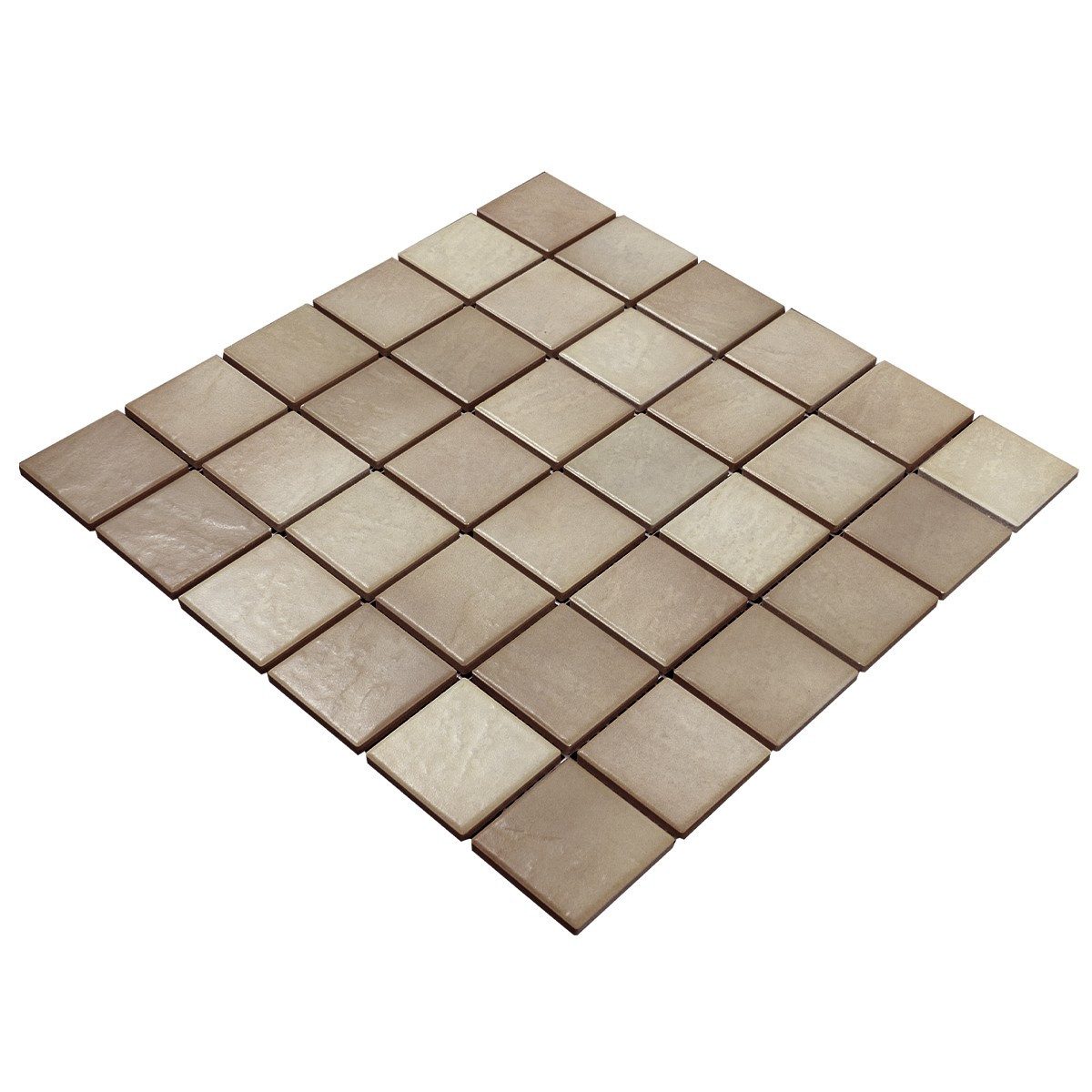 Mosafil Mosaikfliesen Muster von Keramikmosaik Fliesen Palazzia, Keramik 10.000x10.000, braun, Verlegefertig auf ein Netz geklebt - Frostsicher - Wasserdicht -