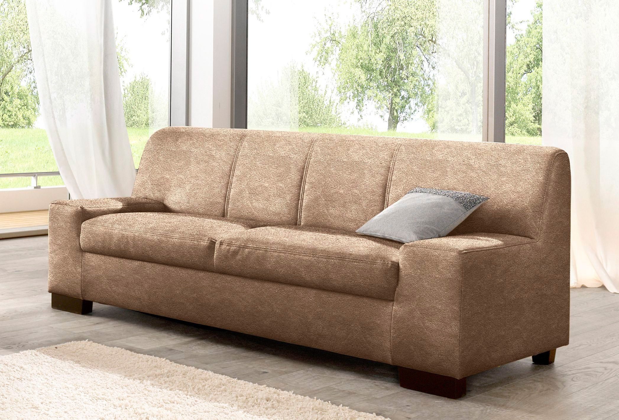 DOMO collection 3-Sitzer Norma zeitlos, kubisch und elegant, komfortabel, flache Armlehnen