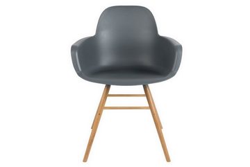 Zuiver Stuhl Armlehnstuhl Albert Kunststoff dunkelgrau