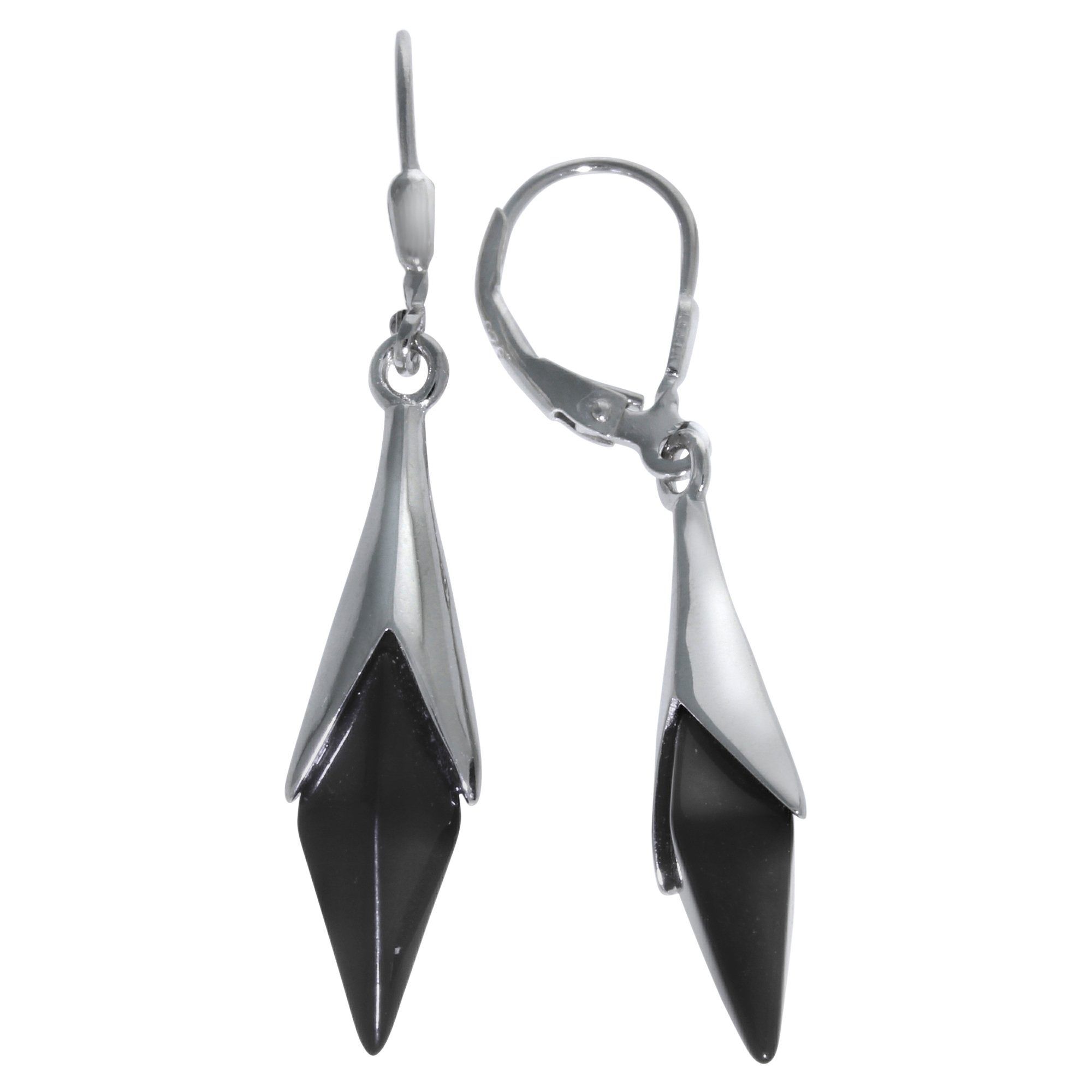 Vivance Paar Ohrhänger 925/- Onyx Sterling synth. Silber