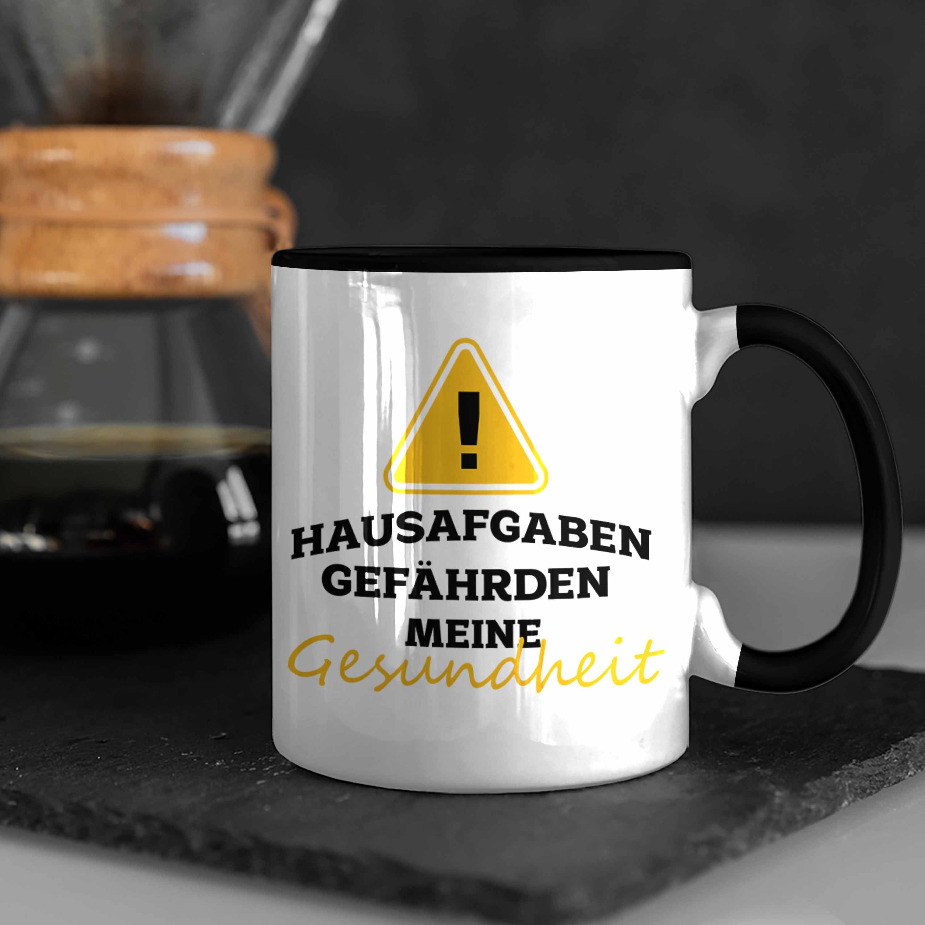 Gesundheit" "Hausaufgaben meine gefährden Lustige Tasse Tasse S Trendation Geschenk für Schwarz