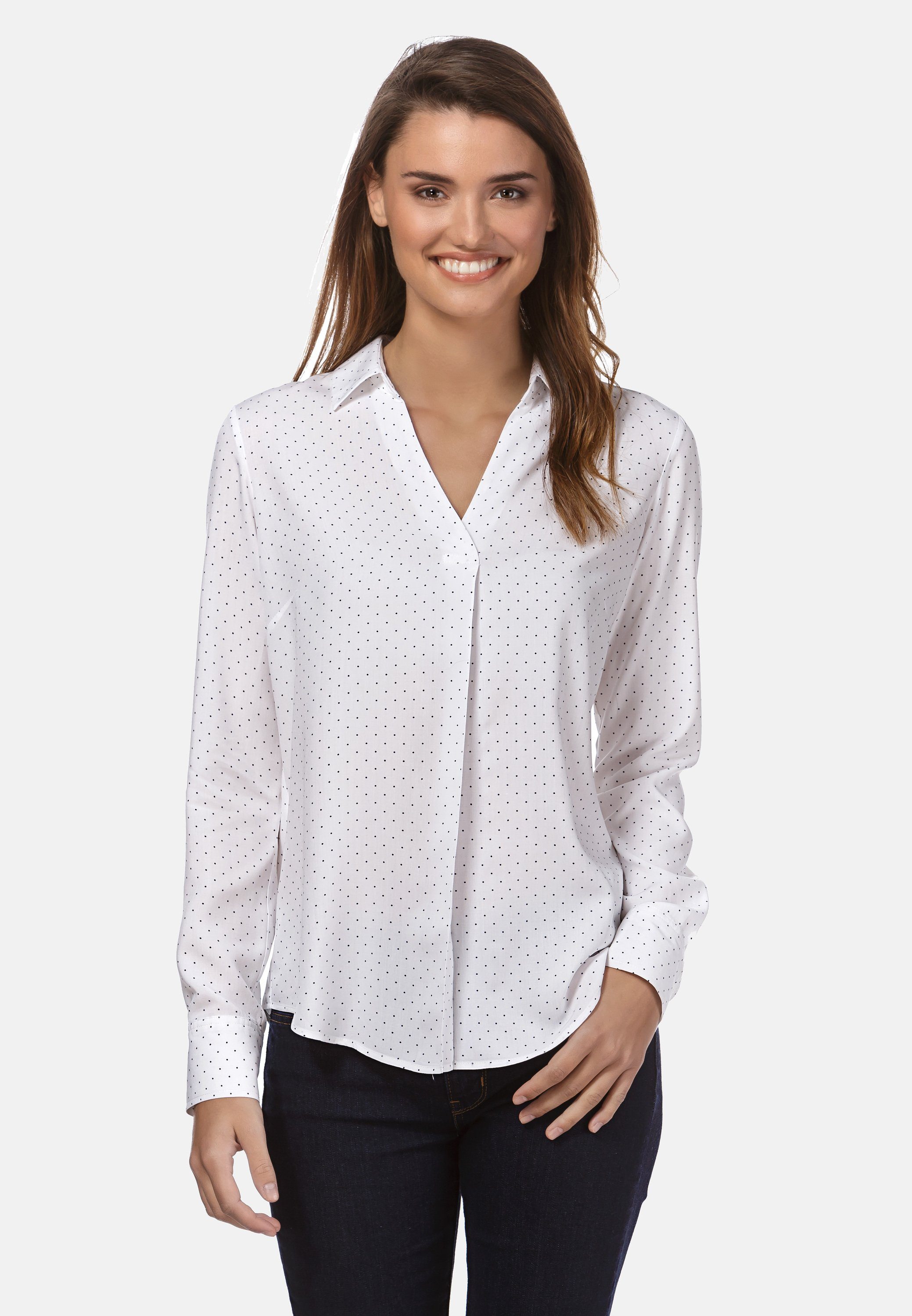 Vincenzo Boretti Klassische Bluse leicht tailliert