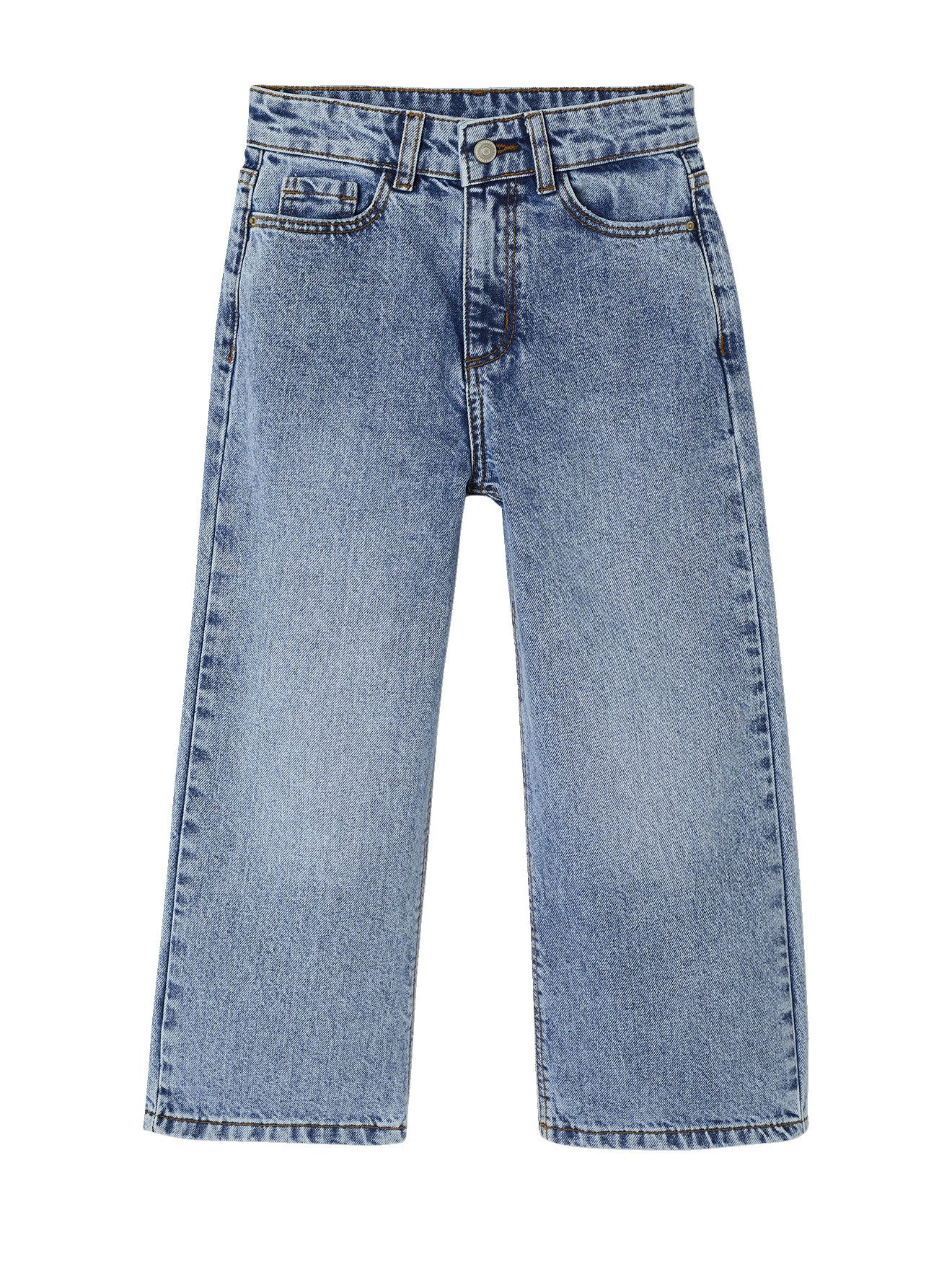 vertbaudet 7/8-Caprijeans Mädchen Flare-Jeans, Hüftweite SLIM