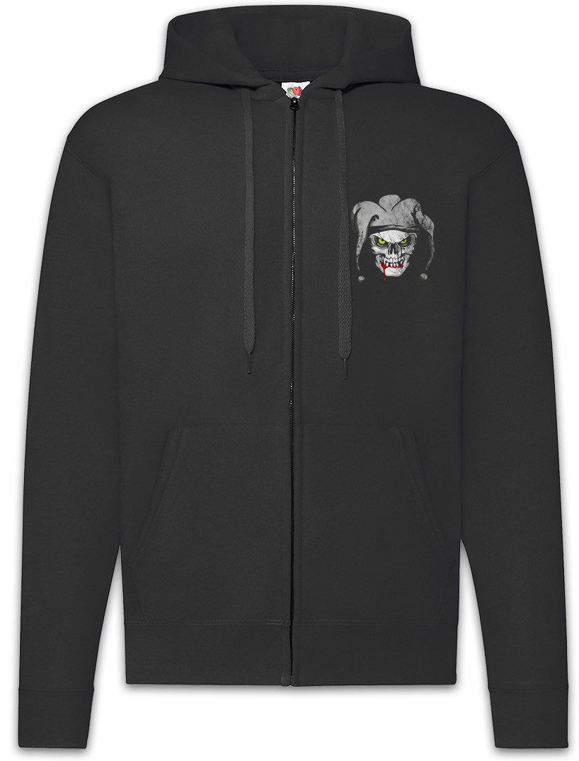Sweatjacke Joker Skull I Zipper Hoodie Schädel Dead Totenschädel Totenkopf Art