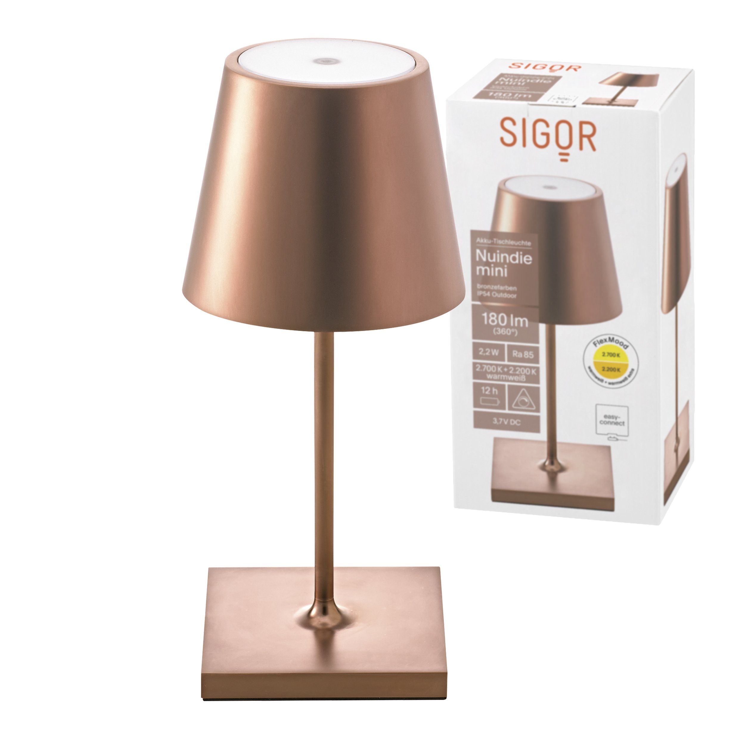SIGOR LED Tischleuchte Bronzefarben, Tischleuchte Mini Platine, LED 2700 1 Dimmbar, NUINDIE