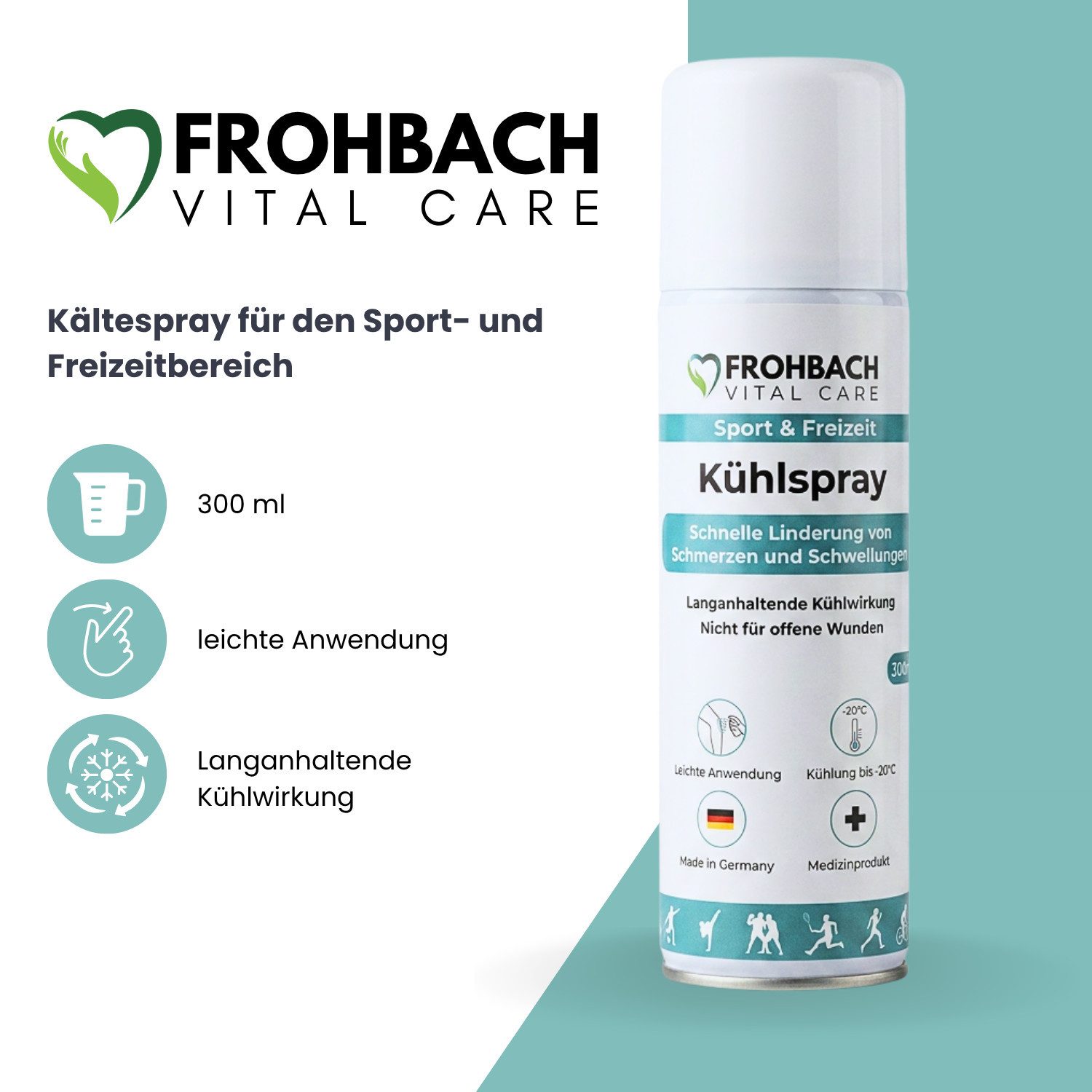 Frohbach Kühlpad Frohbach - Kühlspray zur schnellen Linderung von Schmerzen, 1-tlg.
