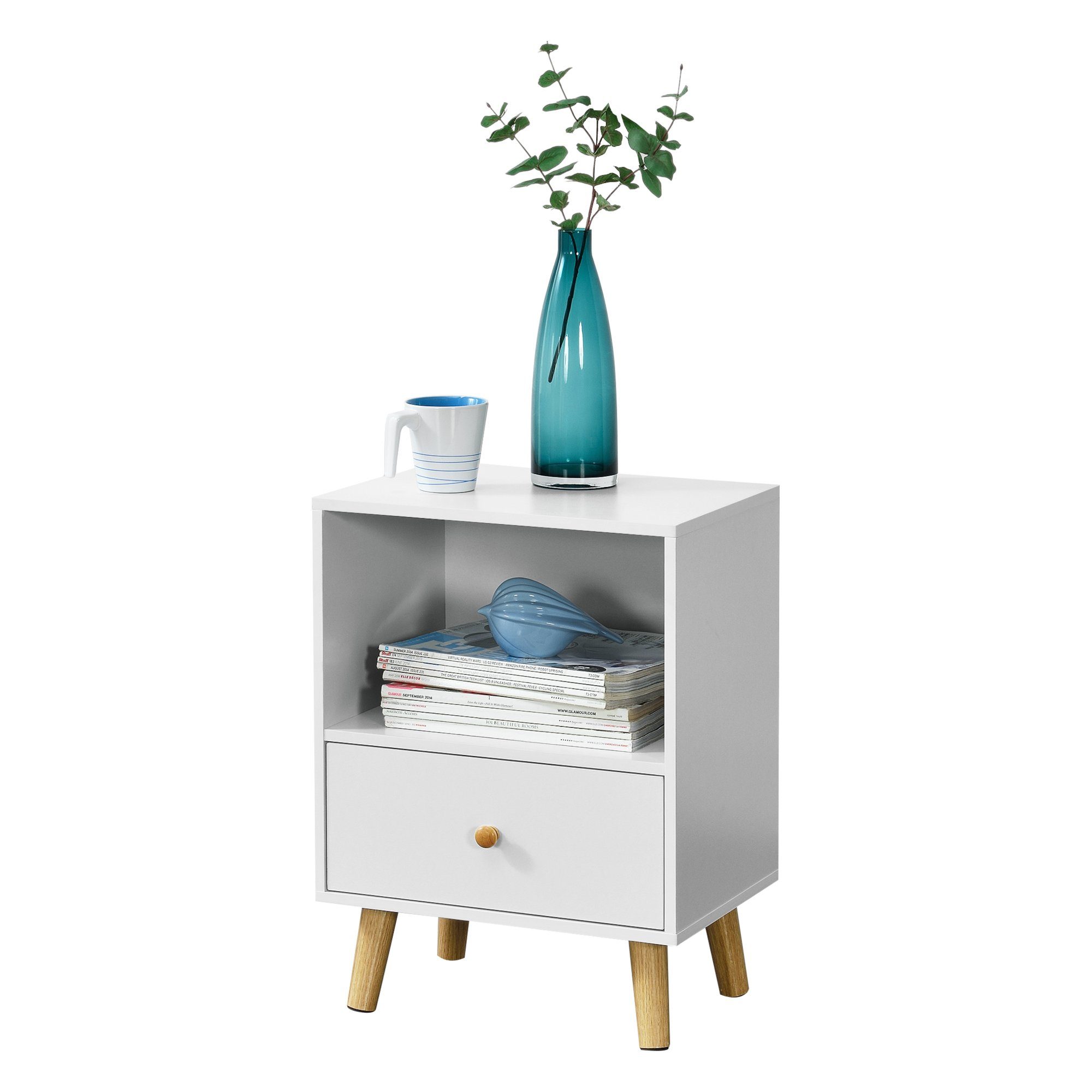 en.casa Beistelltisch, Nachttisch »Sundsvall« 40x30x54 cm günstig online kaufen