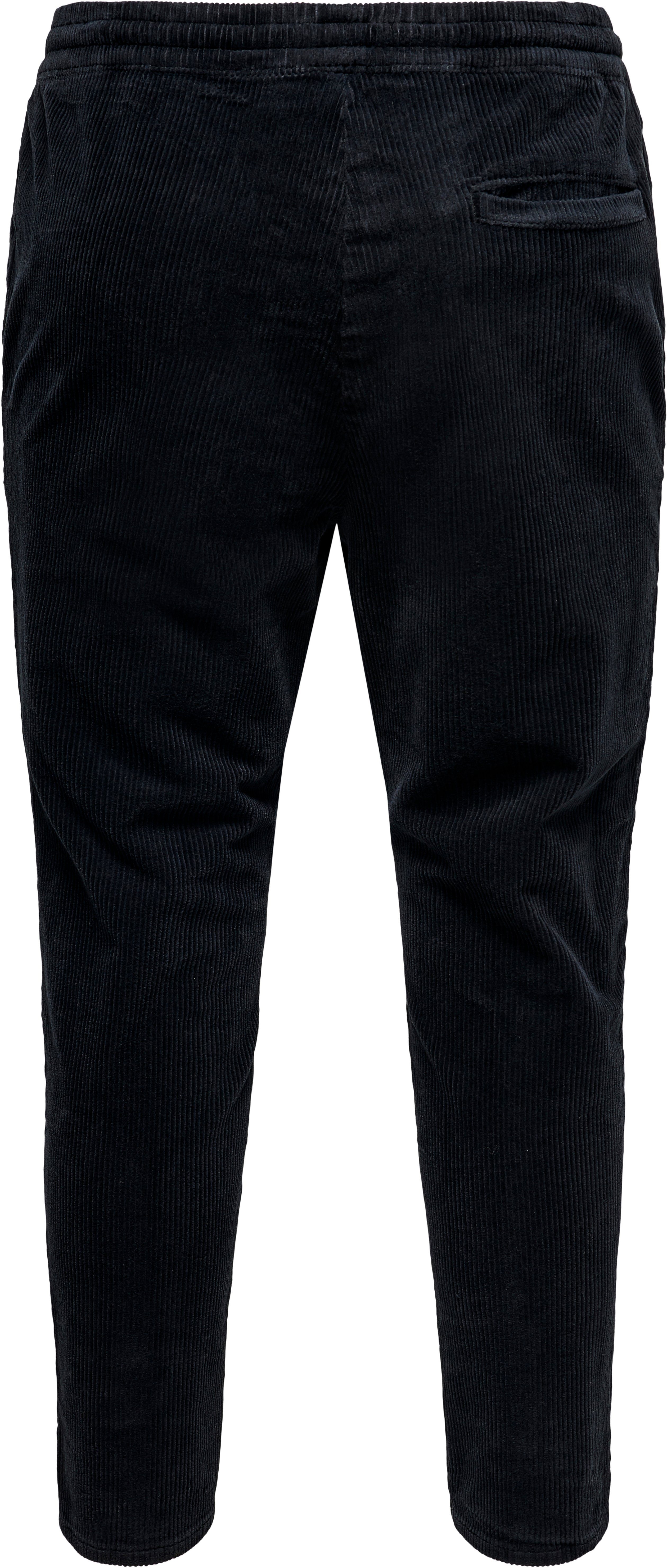 & CORD Cordschlupfhose CROPPED Black SONS LIFE ONLY LINUS