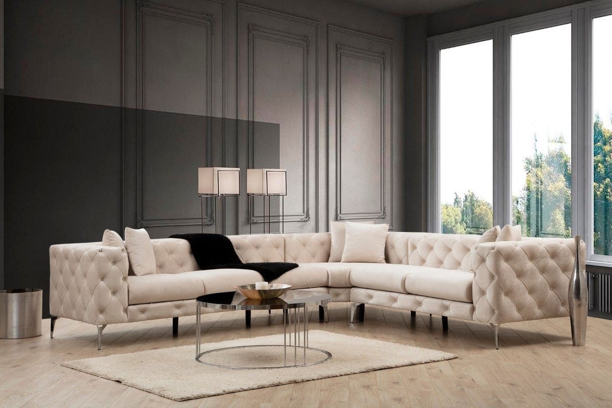 Beige Sofa Luxusbetten24