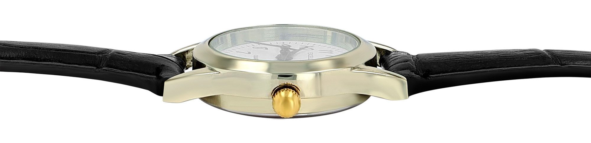 Excellanc Quarzuhr EX0084 mit Lederimitationsband, Mineralglas, günstig online kaufen