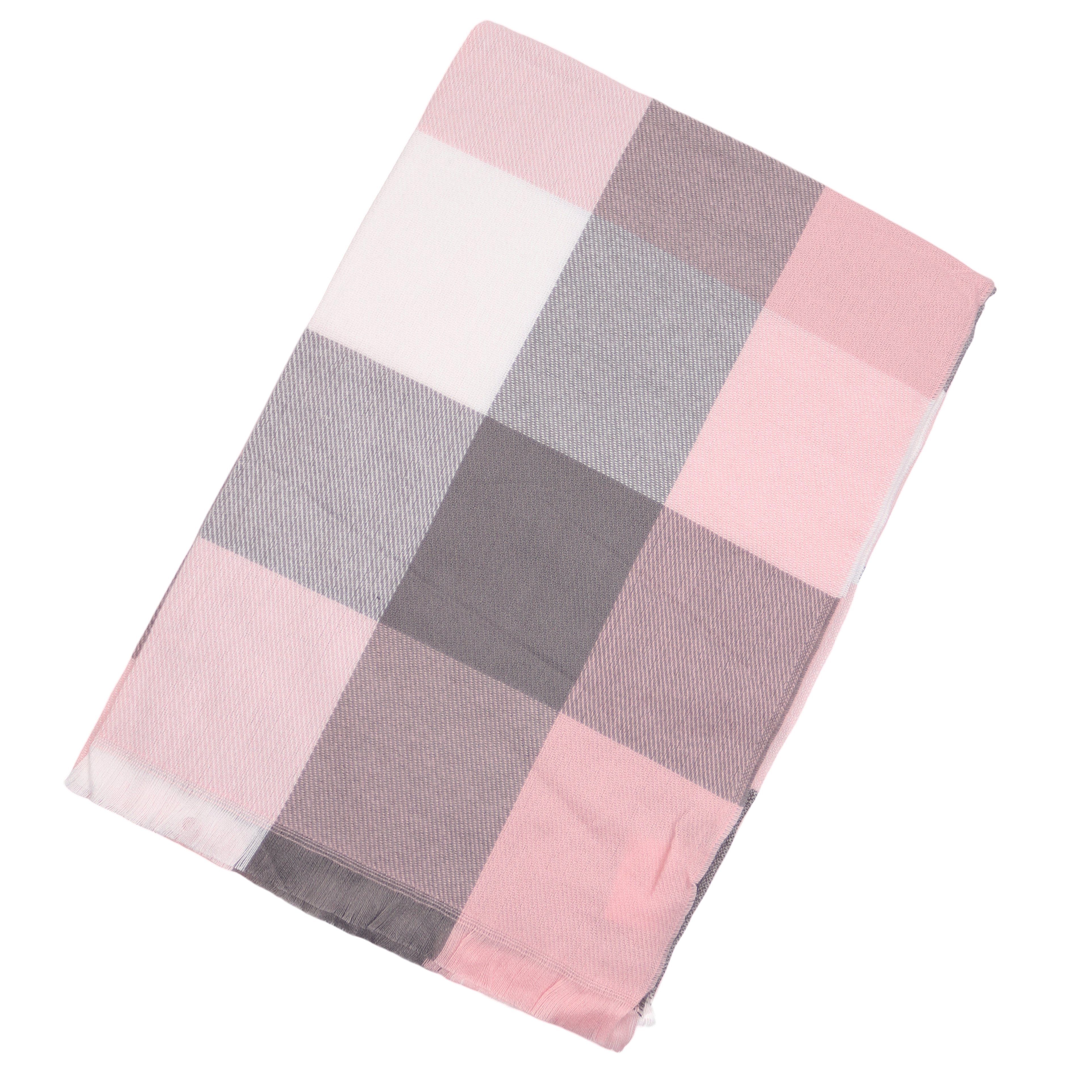 MIRROSI Modeschal weicher und warmer karierter Schal Kurze Fransen, 70x200 günstig online kaufen