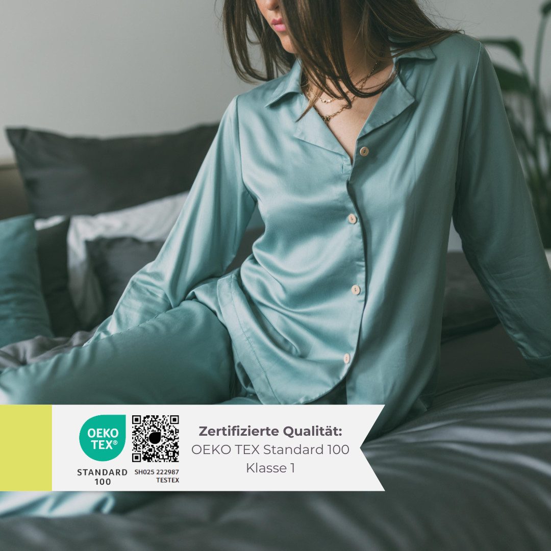 AGA.PIE Schlafanzug Bambus Lyocell lang (Set, Langarm) atmungsaktiv