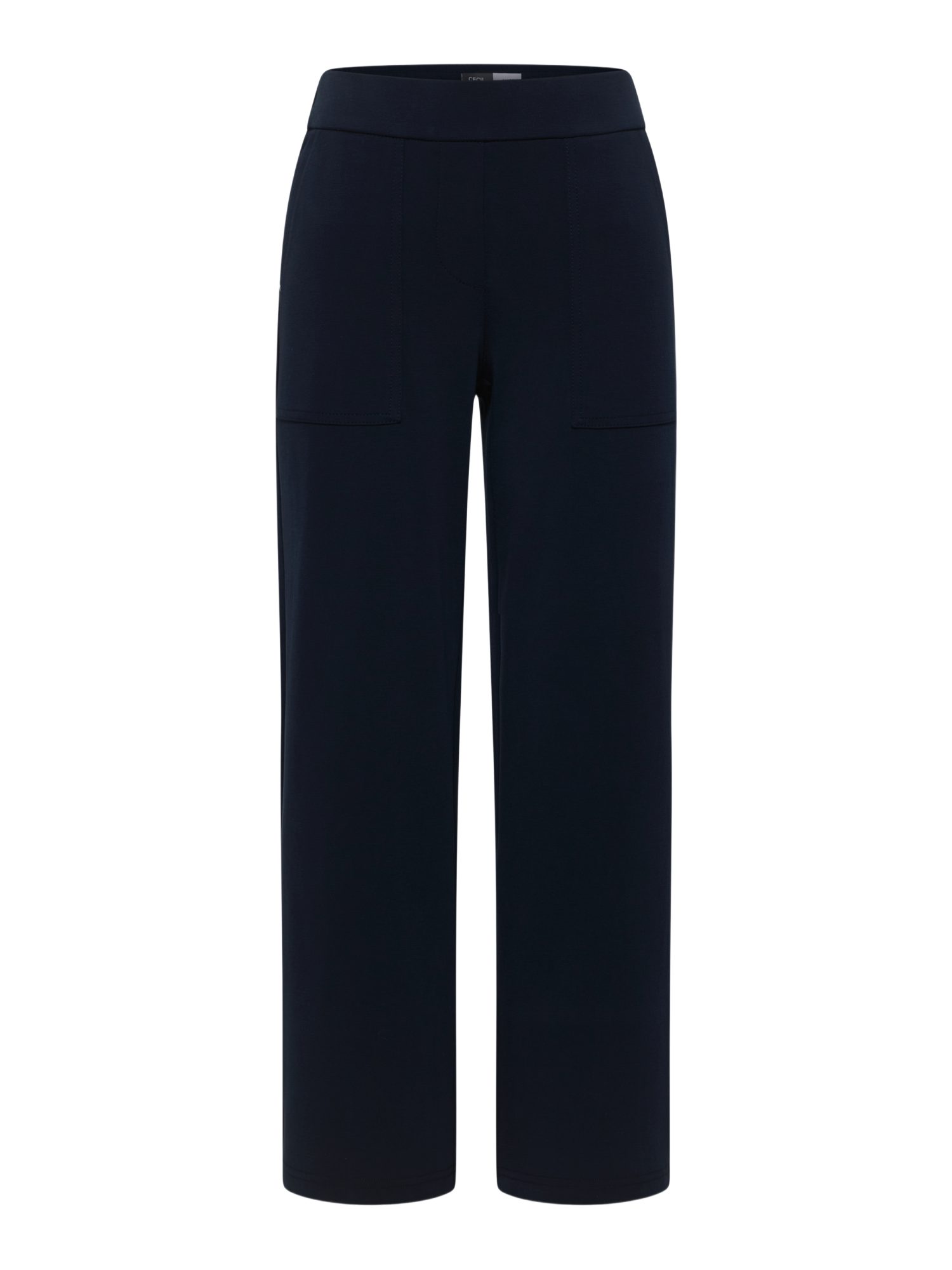 CECIL Stoffhose schwarz, Casual, Modal, Unifarben, Wide Leg, Hoch
