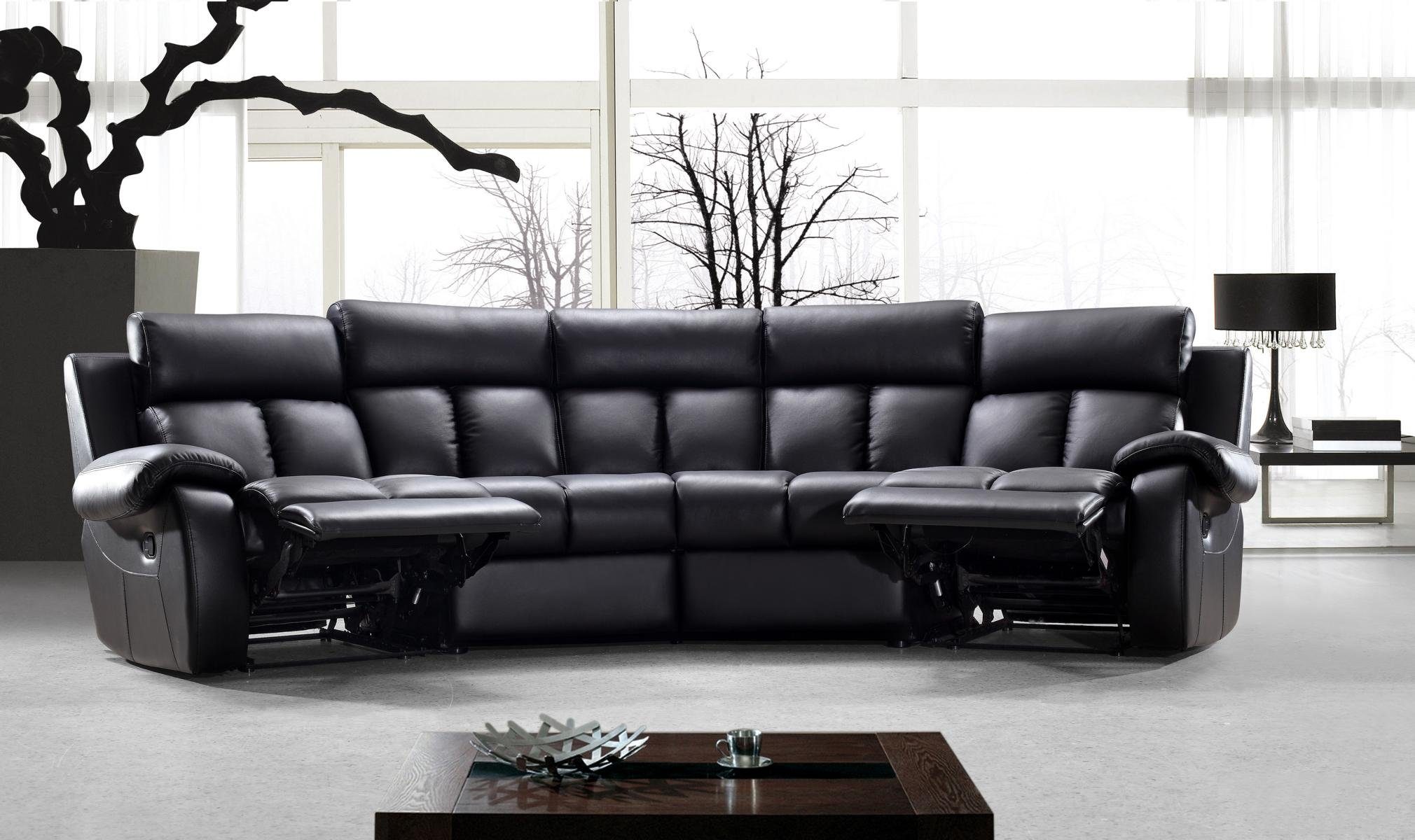 Salottini Ecksofa Recliner Kinosofa Pedro Kino Sofa Ecksofa Relaxsofa, 3 Teile, Echtleder