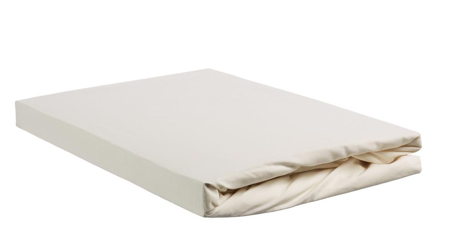 Ambiante Spannbettlaken Cotton Uni HL_Off-white_UV_UV_90x200 1 Spannbettlaken 90 x 200 cm Steg, Baumwolle, Gummizug: rundum Gummi, (1 Stück), Spannbettlaken Spannbetttuch mit Rundumgummi