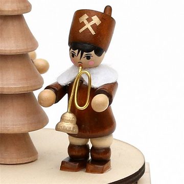 SIGRO Weihnachtsfigur Holz Spieldose mit Bergmannfiguren (Stück, 1 St)