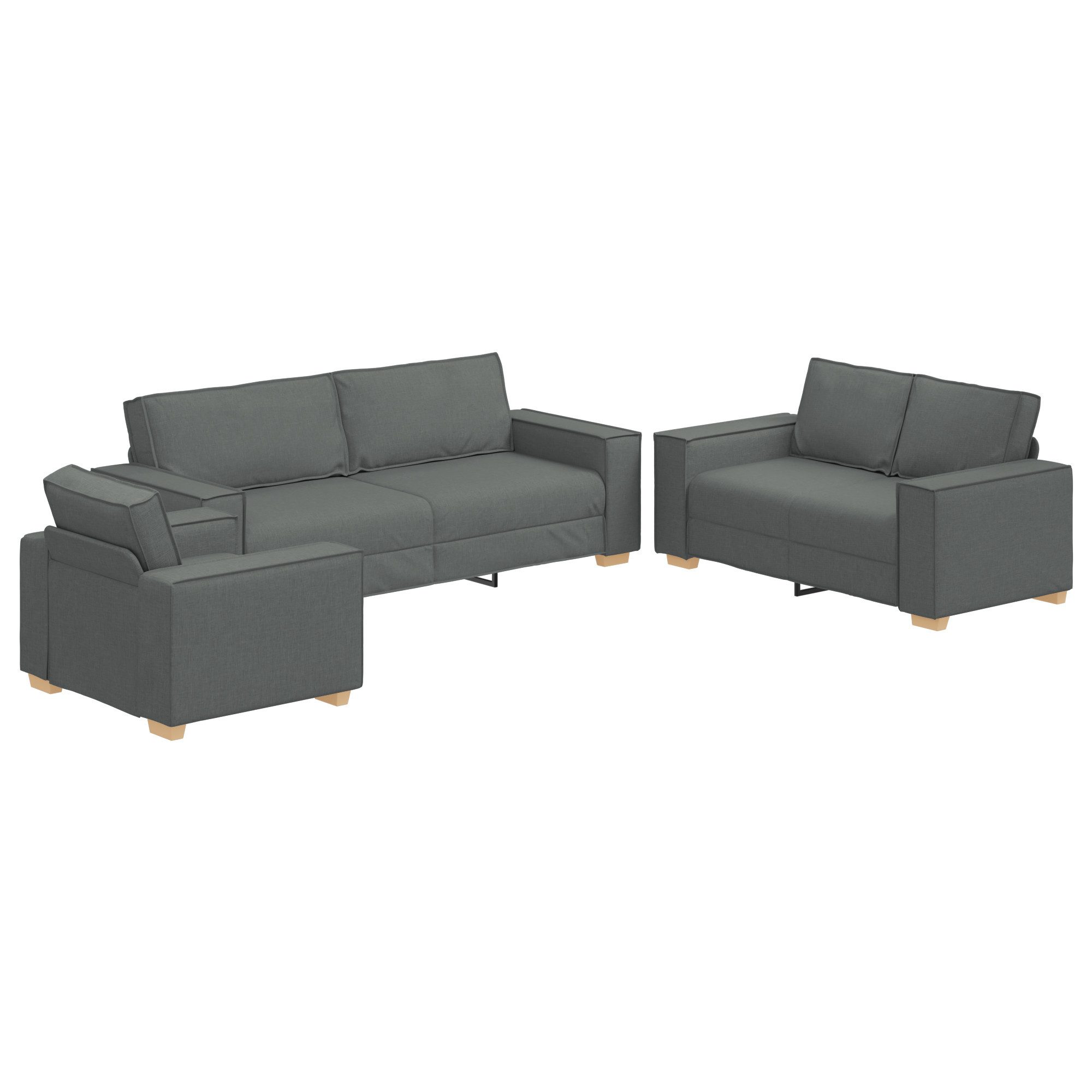 vidaXL Sofa 3-tlg. Sofagarnitur mit Kissen günstig online kaufen