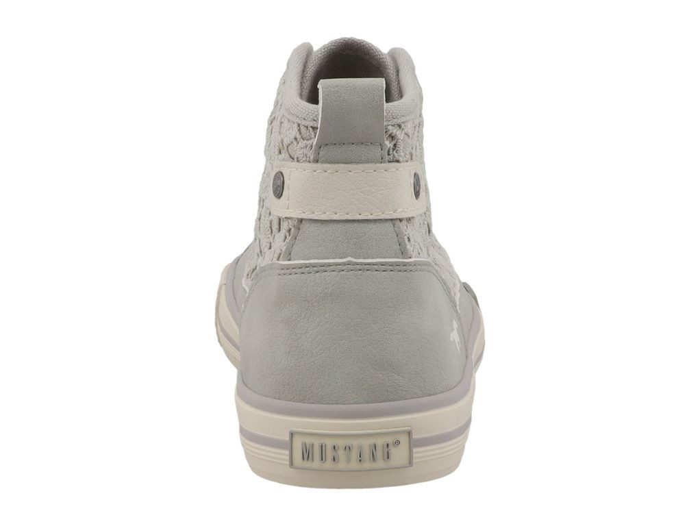 Mustang Shoes Winona Sneaker Schnürboots, High Top-Sneaker mit Blüten-Stick günstig online kaufen