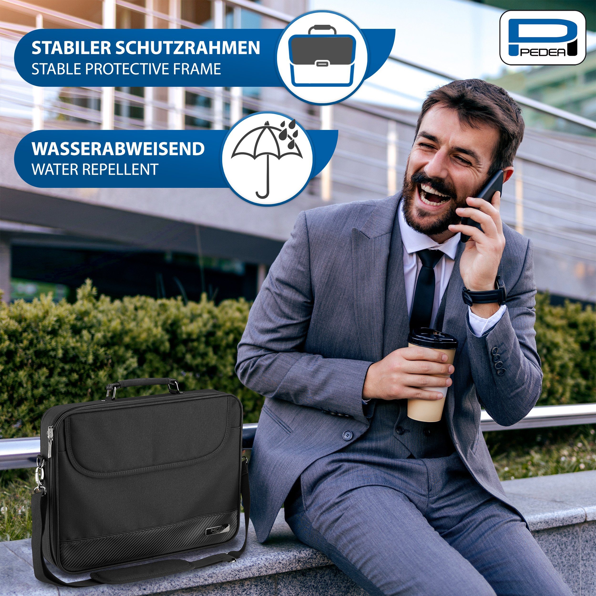 PEDEA Laptoptasche Notebooktasche mit Schutzrahmen 13,3 / 15,6 / 17,3 / 18, günstig online kaufen