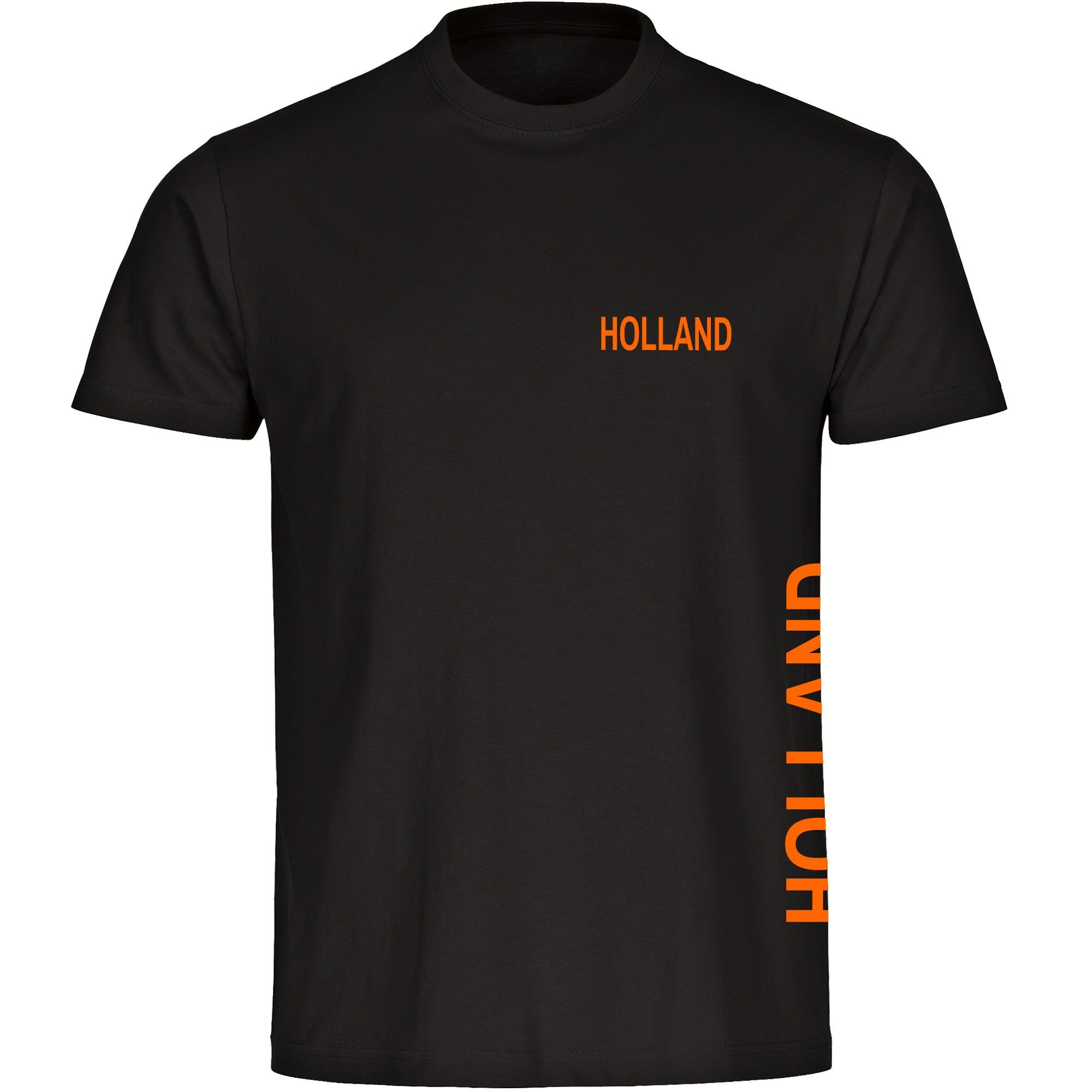 multifanshop T-Shirt Herren Holland - Brust & Seite - Männer