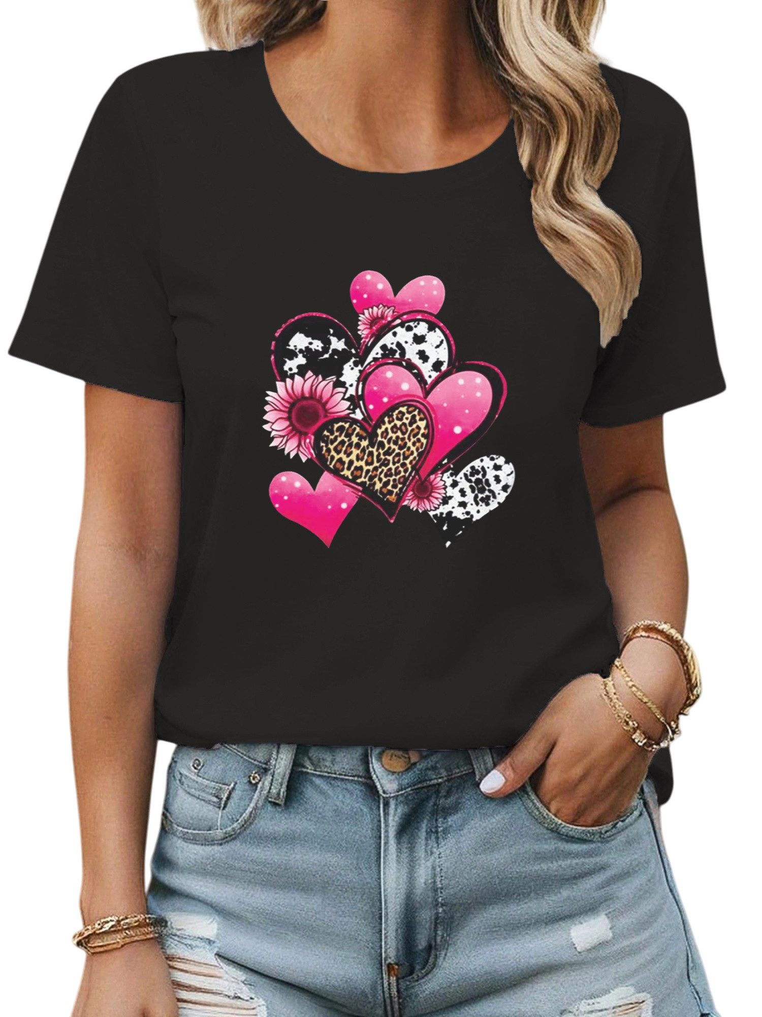 PYL Kurzarmbluse Damen Sommer Casual Bequemes günstig online kaufen