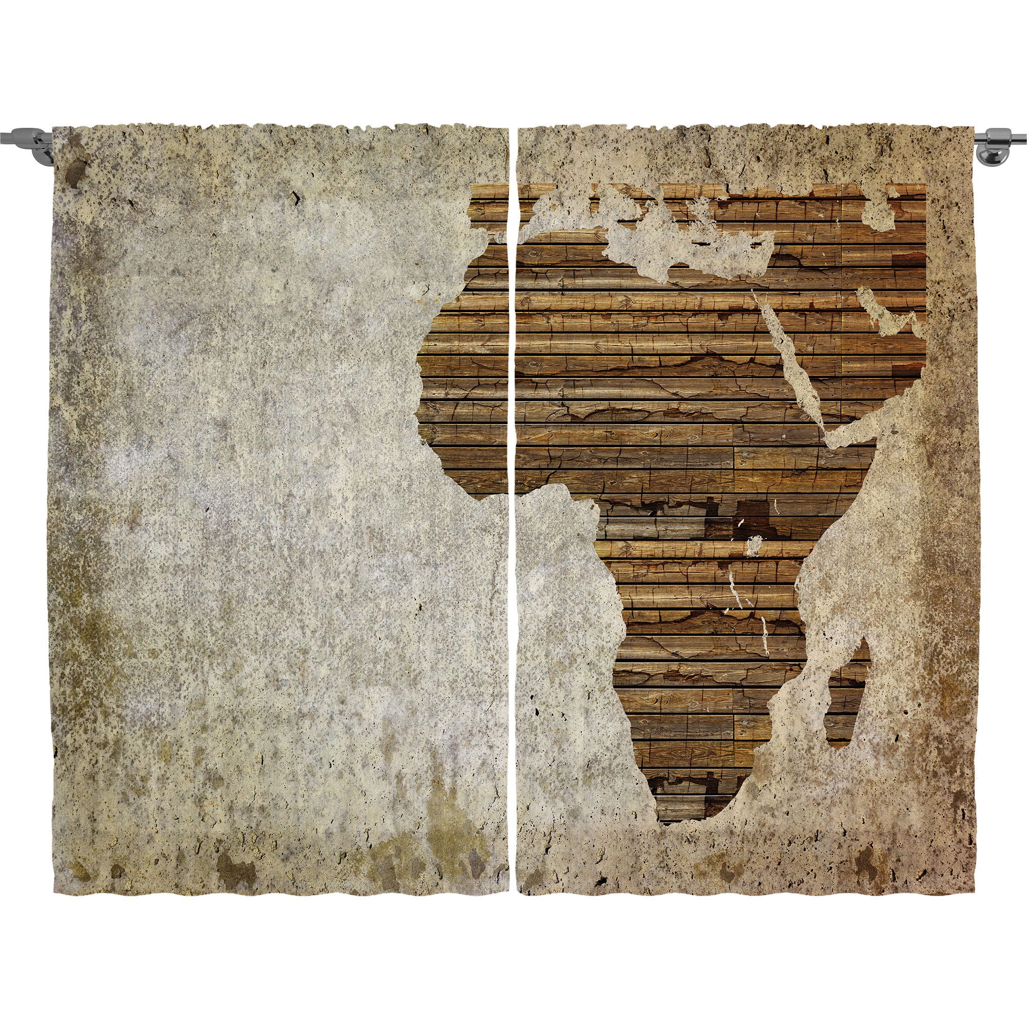 Gardine Schlafzimmer Kräuselband Vorhang mit Schlaufen und Haken