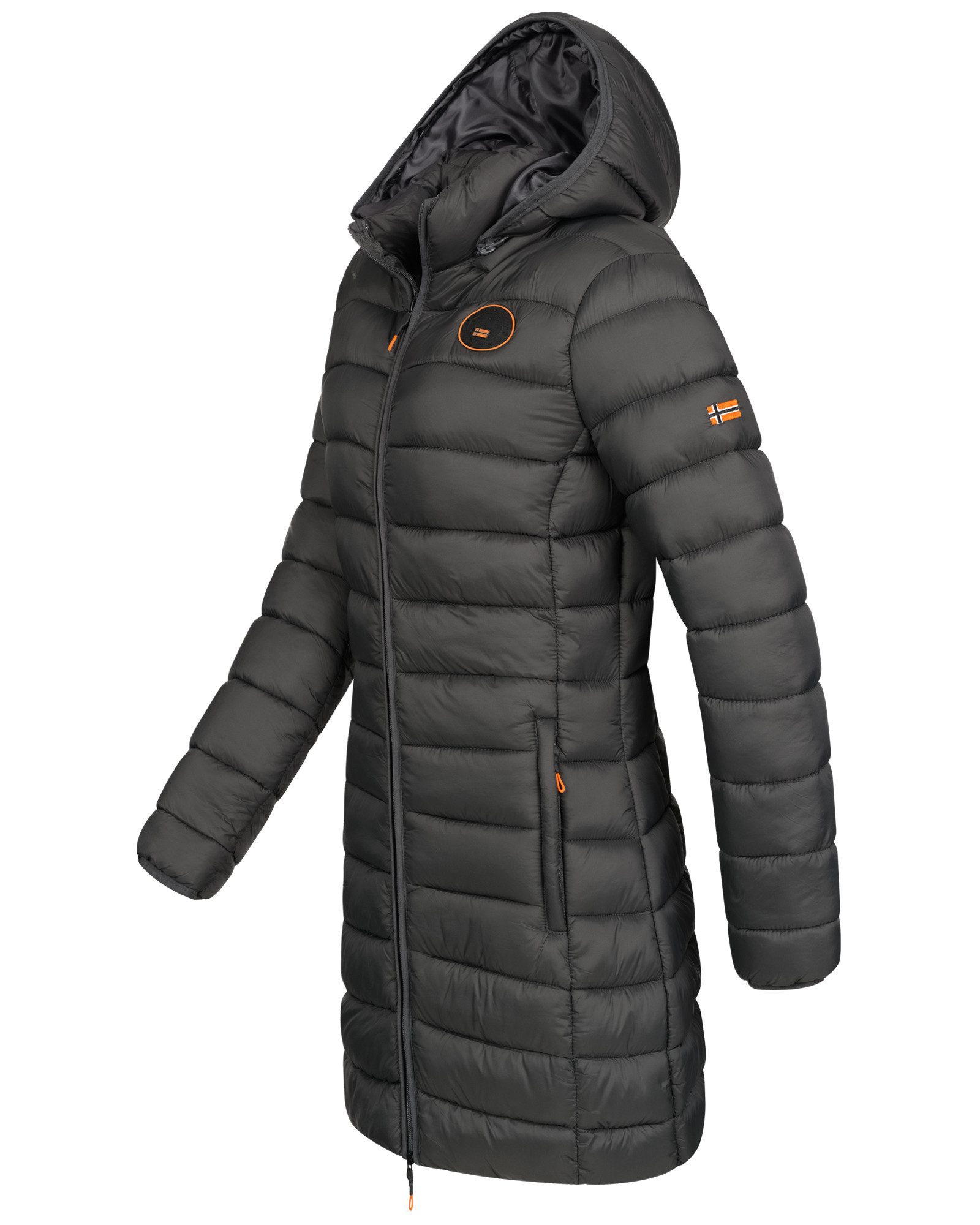 Geographical Norway Steppmantel Winterjacke Damen Steppjacke Parka Lange Steppmantel Wintermantel