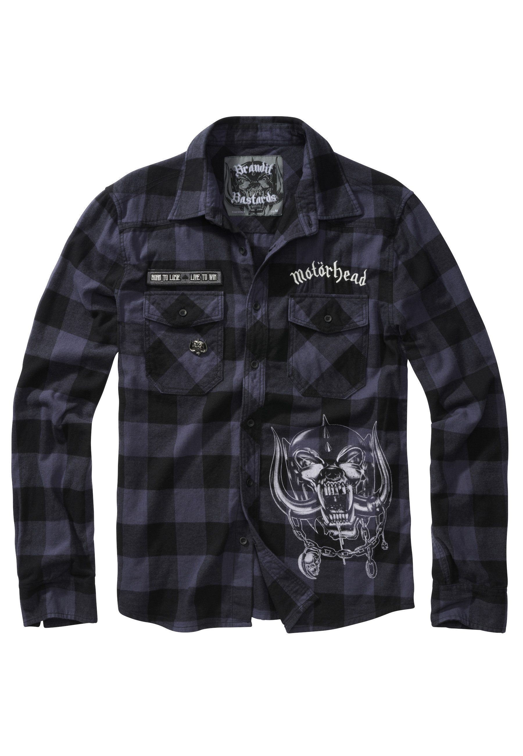 Brandit Flanellhemd Brandit Herren Motörhead Checkshirt (1-tlg)