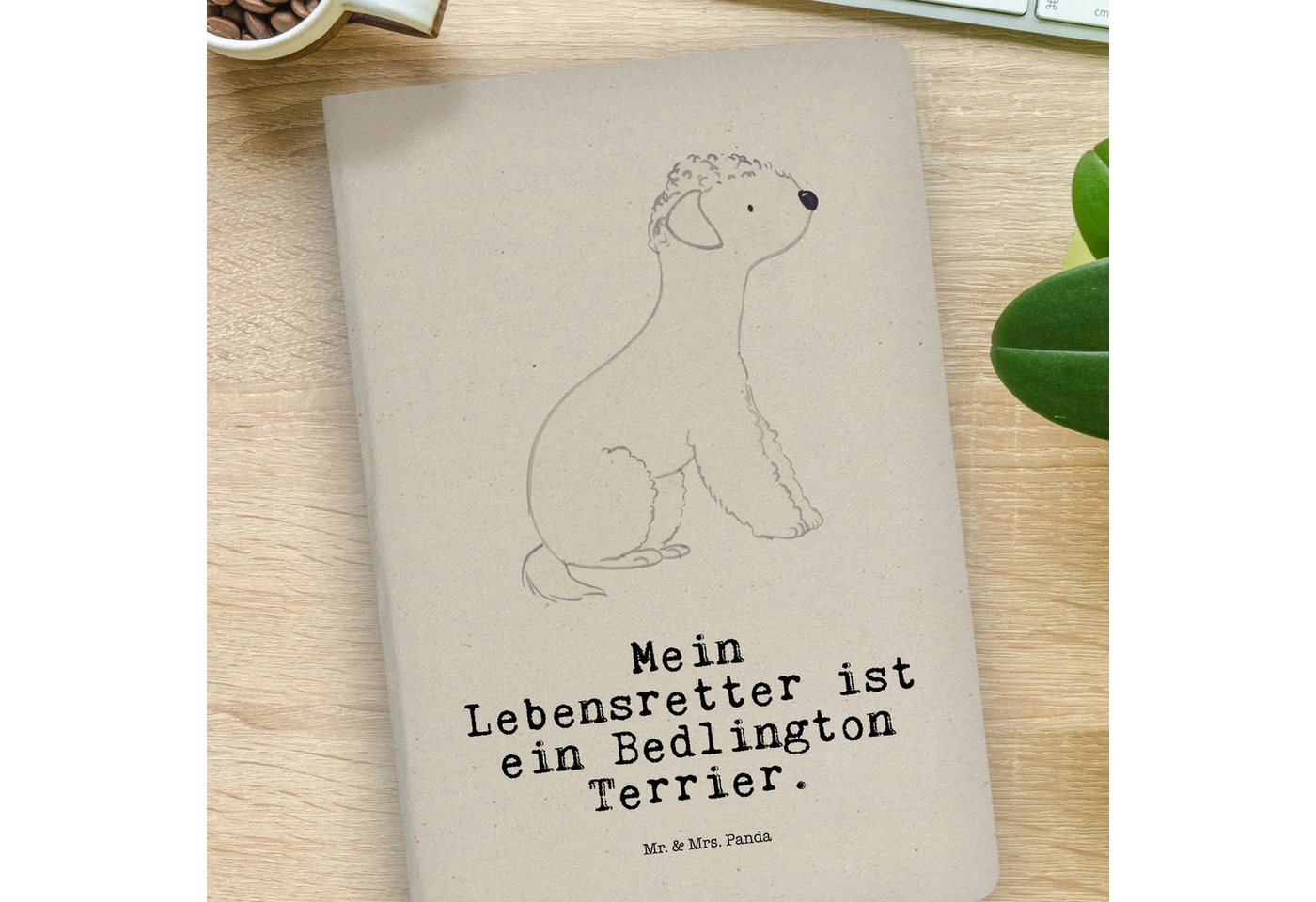 Thumbnail - Mr. & Mrs. Panda Notizbuch Bedlington Terrier Lebensretter - Transparent - Geschenk, Welpe, Noti Mr. & Mrs. Panda, Langl...