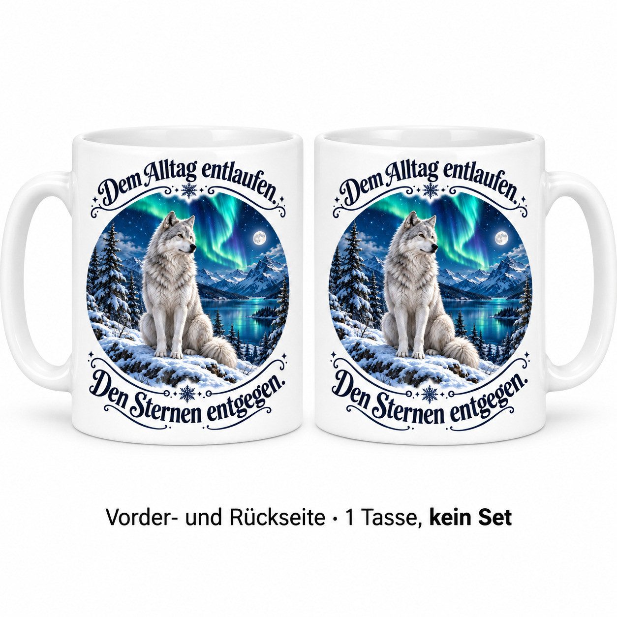 WS-Trend Tasse Wolf Wintertasse mit Spruch aus Keramik 330 ml Geschenk zu Weihnachten, Keramik – Bild 4 von 4