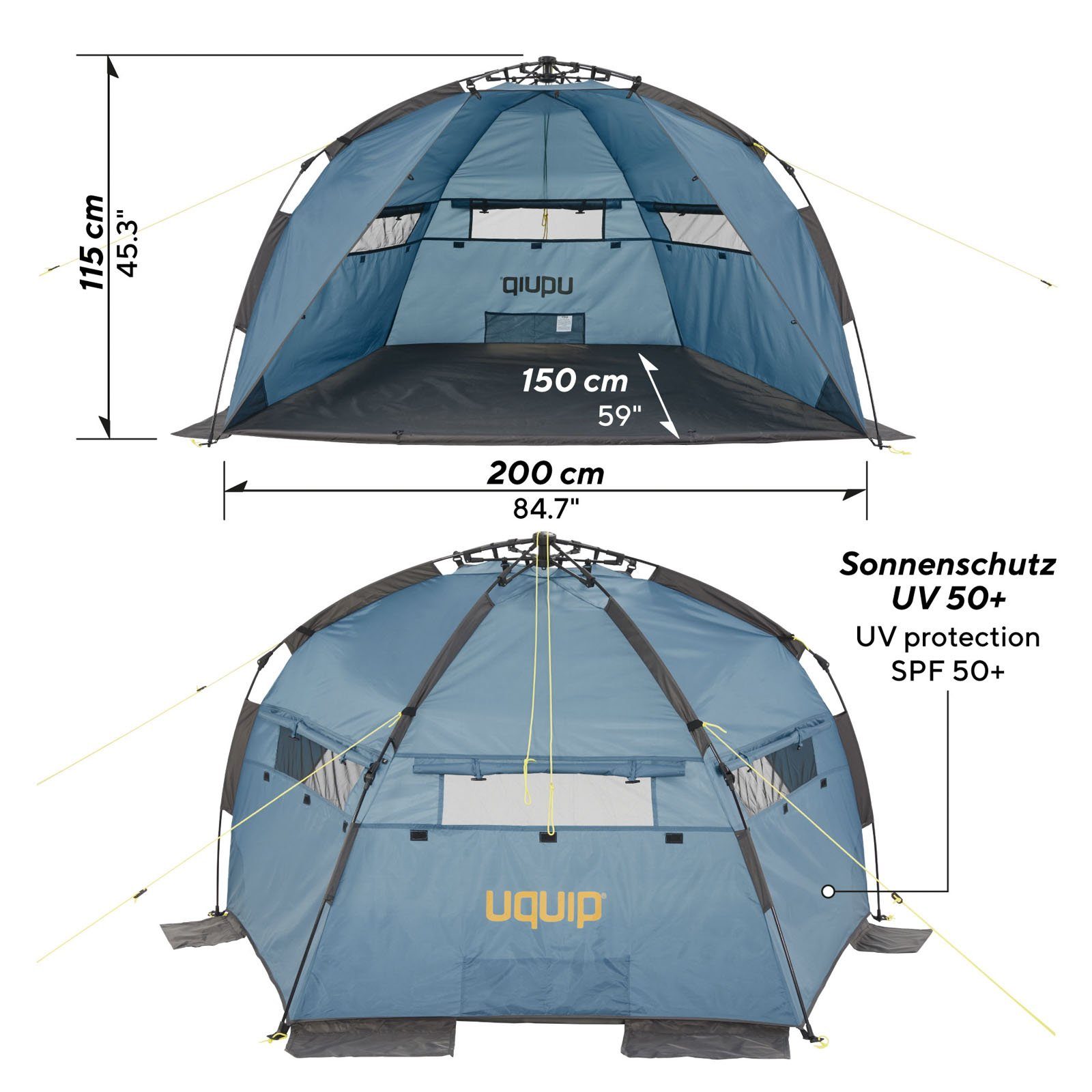 UQUIP Strandmuschel Automatik Strandmuschel Speedy Strandzelt, günstig online kaufen