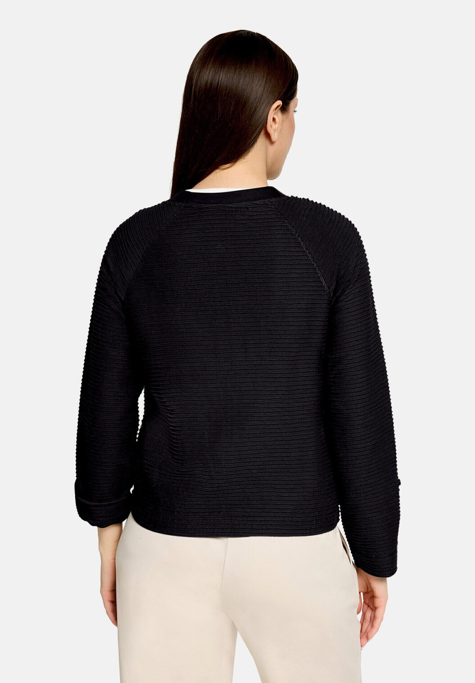 Betty Barclay Sweatjacke Damen mit Rippenstruktur