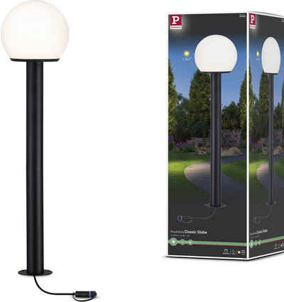 Paulmann LED Gartenleuchte Plug&Shine, LED wechselbar, Warmweiß, E14, E14 24V IP44 Globe Anthrazit