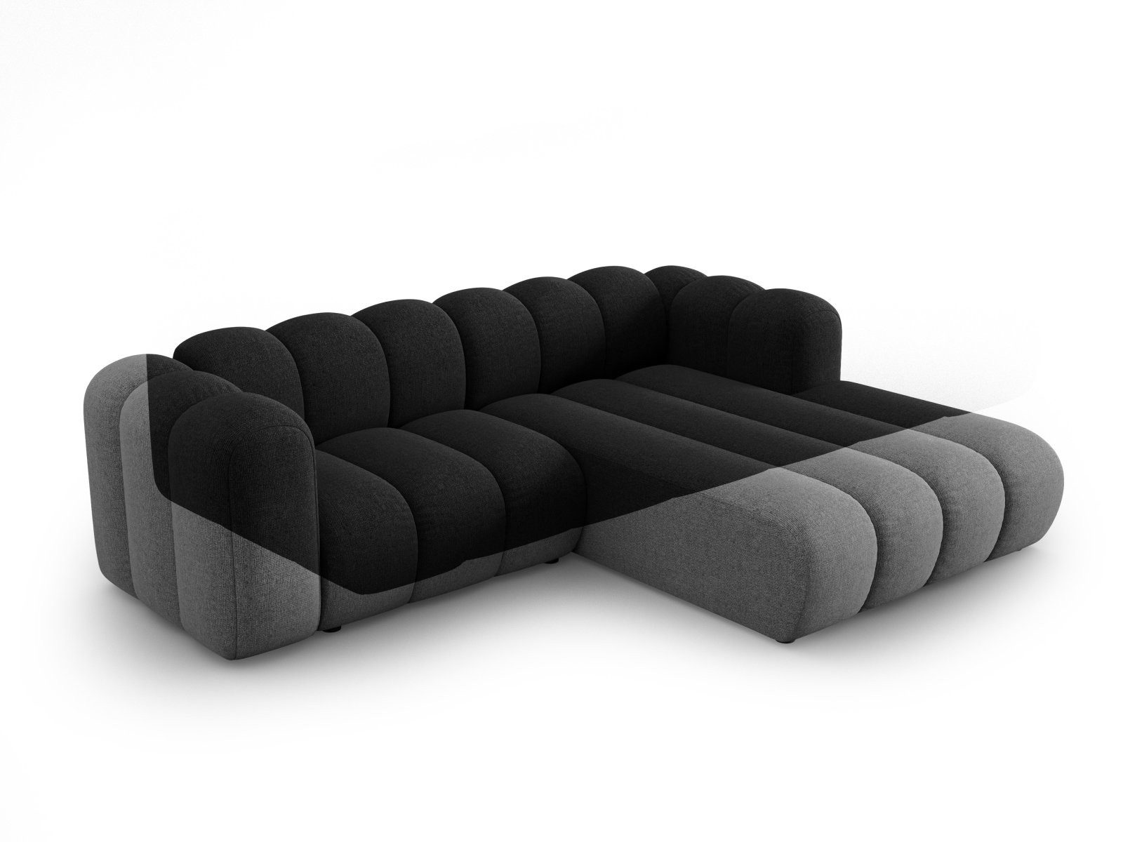 Micadoni Ecksofa Lupine, modular 3-Sitzer günstig online kaufen