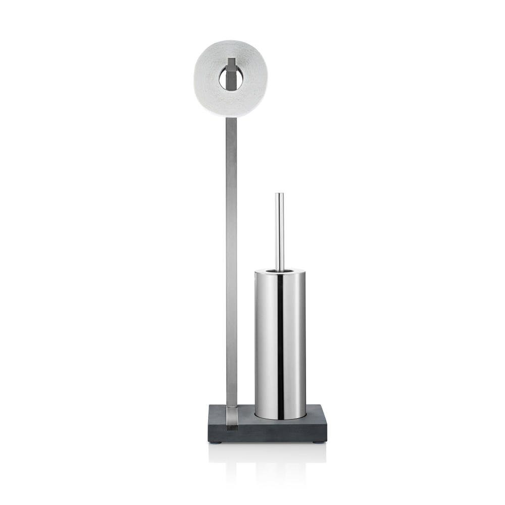 blomus Toilettenpapierhalter Menoto Toilettenbutler WCBürste WCRollenhalter Edelstahl Matt H 64.5
