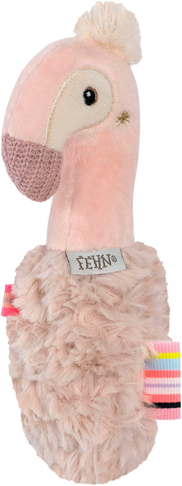 Fehn Greifspielzeug Lazy, Crazy & Pink, Stabgreifling Flamingo günstig online kaufen