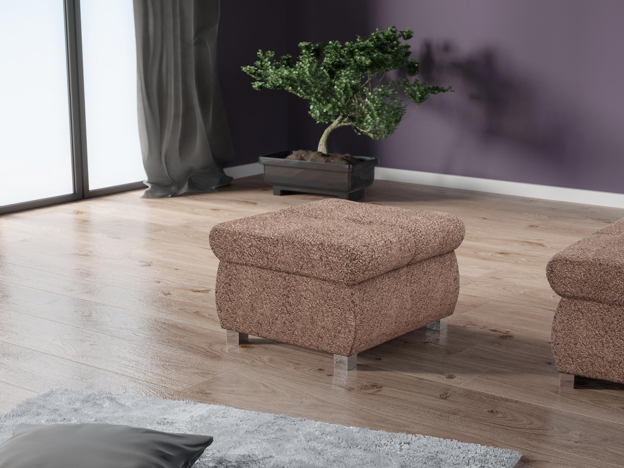 MIRJAN24 Polsterhocker Orkan Klein, Holzkonstruktion, 60x60x39 günstig online kaufen
