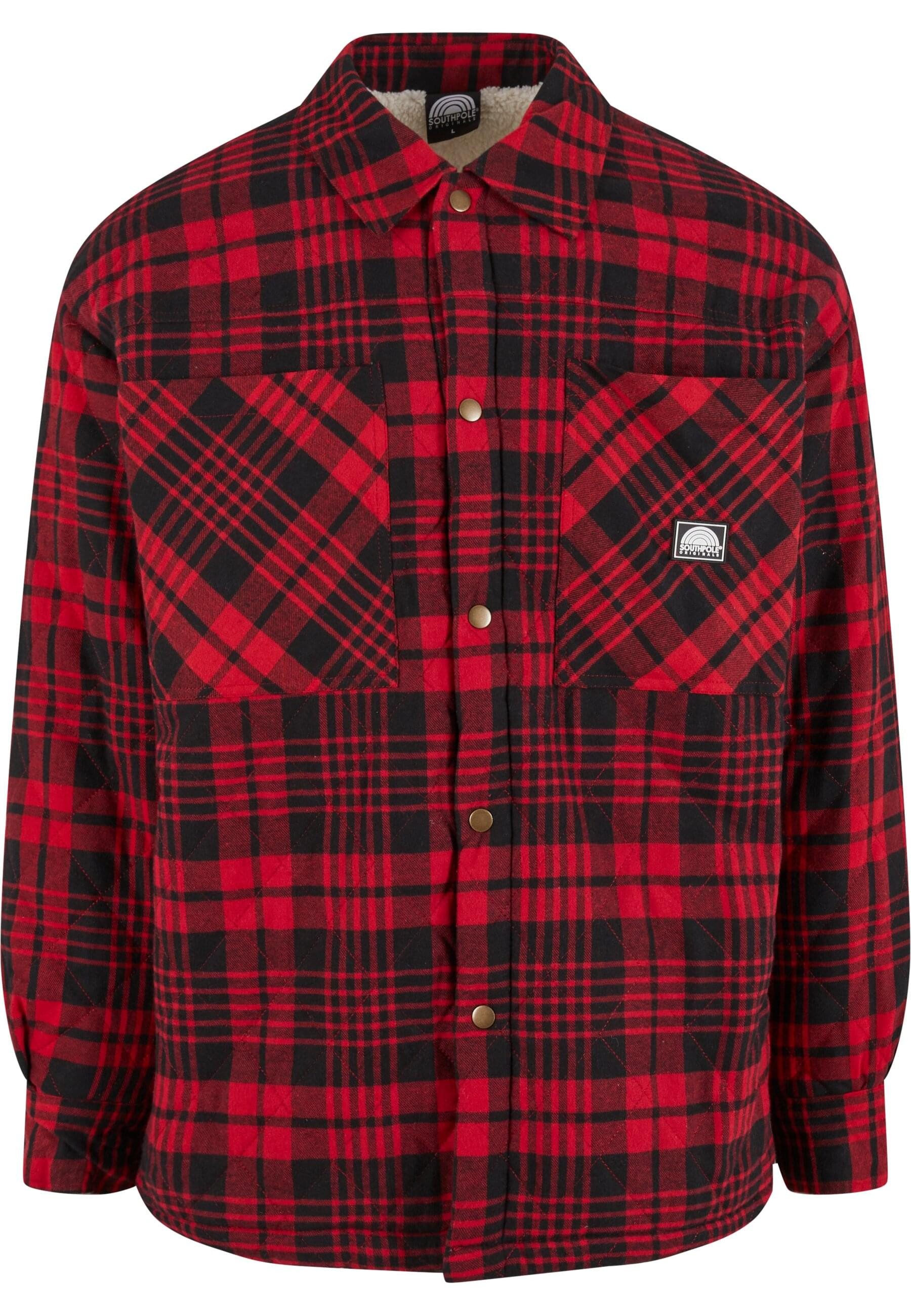 Southpole Langarmhemd Southpole Herren Southpole Flannel Quitted Shirt Jacket (1-tlg)