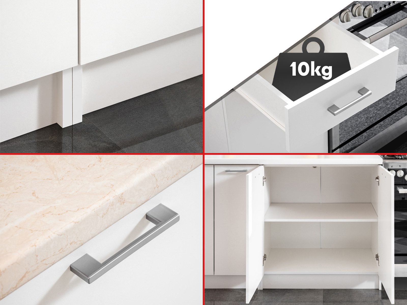 OMILI Küchenzeile OLVIT (Breite 300cm) Fronten günstig online kaufen