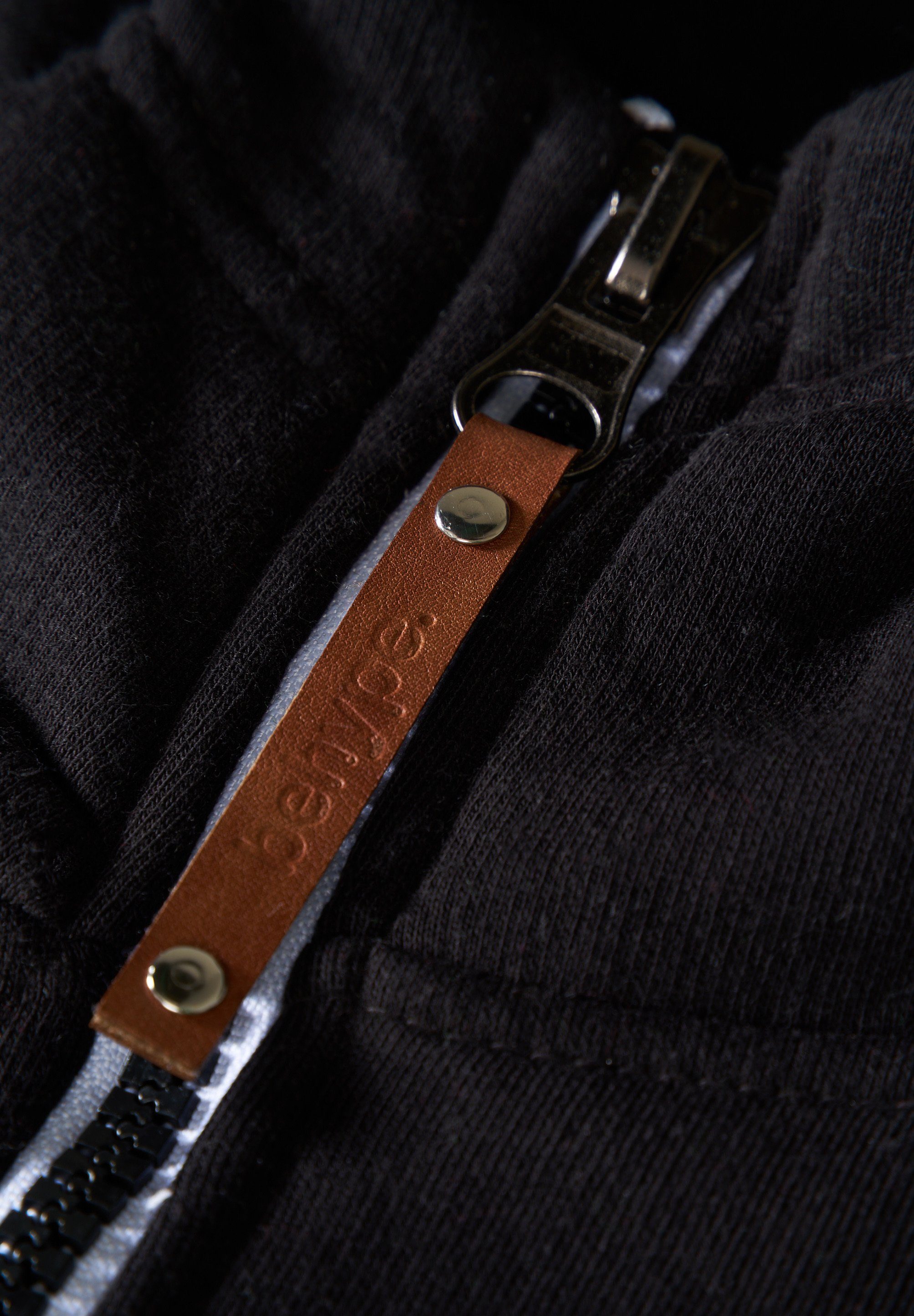 behype Kapuzensweatjacke BHOMNOI Basic Kapuzenpullover Hoodie Pullover Sweatshirt