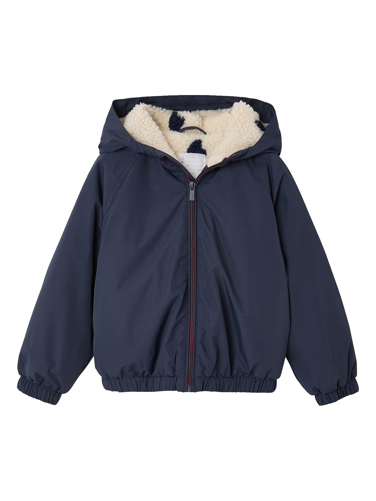 vertbaudet Regenjacke Jacke Mädchen mit Teddyfleece-Futter