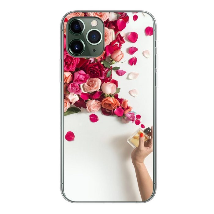 MuchoWow Handyhülle Rosen - Parfüm - Blumen Handyhülle Apple iPhone 11 Pro Smartphone-Bumper Print Handy
