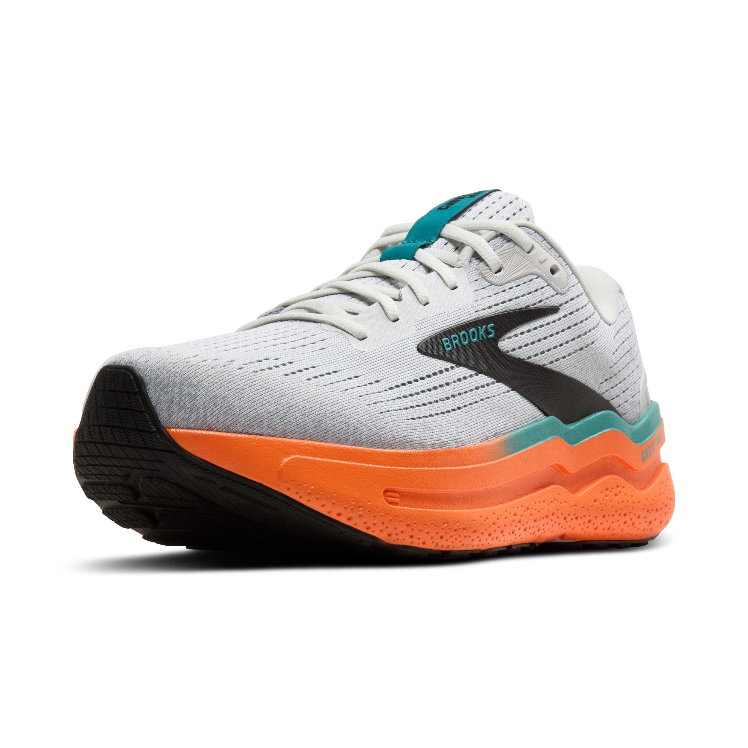 Brooks Ghost Max 2 OYSTER MUSHROOM/ORANGE/TEAL Laufschuh