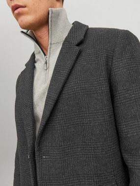 Jack & Jones Parka Kurzer Woll Mantel Elegante Coat Übergangjacke JJEMOULDER 4863 in Dunkelgrau