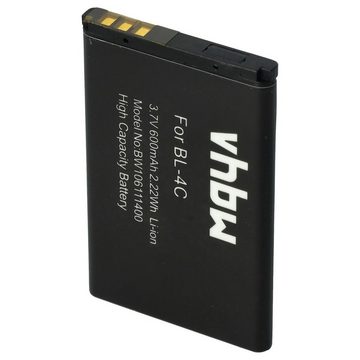 vhbw passend für MaxCom MM450, MM450BB, MM450BB Plus, MM460, MM461, Smartphone-Akku 600 mAh